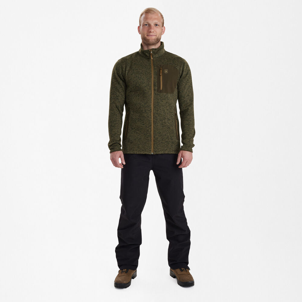 Sarek Strickjacke Olive Night melange