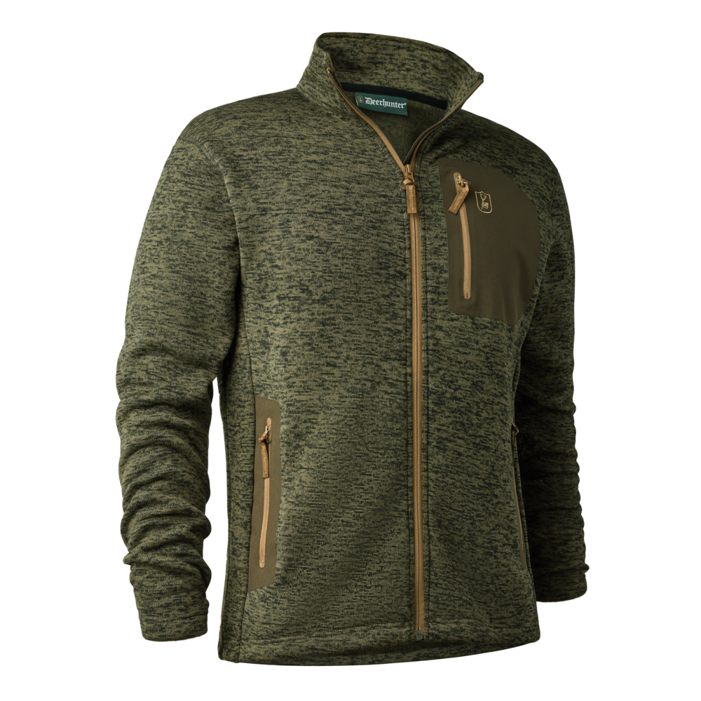 Sarek Strickjacke Olive Night melange