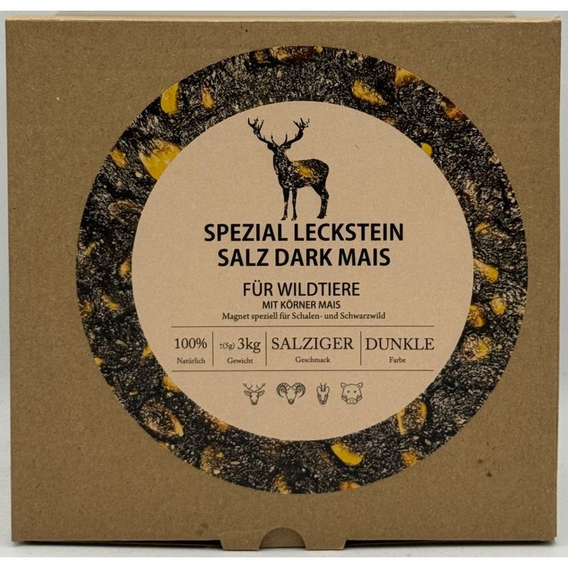 Wildlutscher Spezial Leckstein Dark Salz Mais